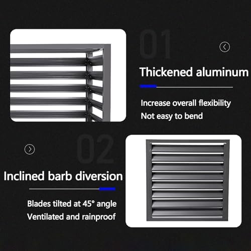 Outdoor Air Conditioner Cover Aluminum, Protective Cover, Trash Can Enclosure Privacy Screen Fence Panels Flower Stand Condenser Pool Equipment Enclosure, Ac Fence For Outside Unit ( Color : Grey ,