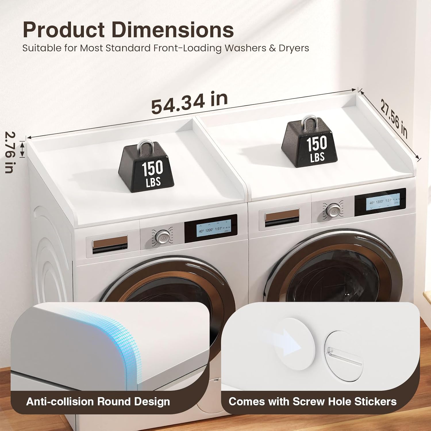 Washer Dryer Countertop Set of 2, 54.34