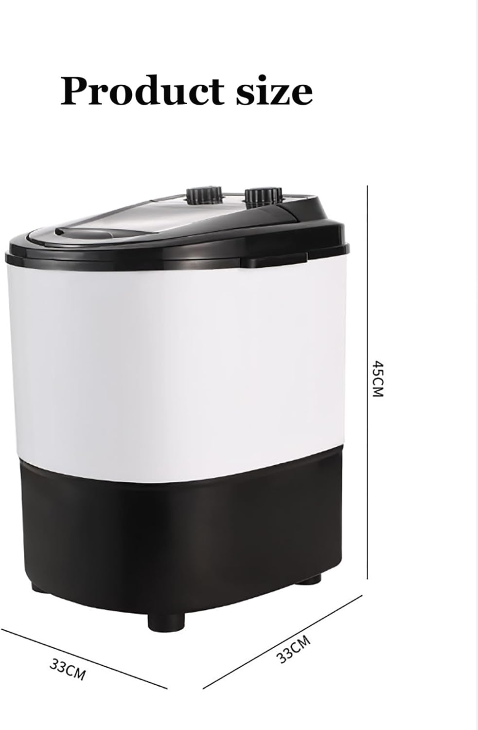 Portable Mini Washing Machine with Spin Dryer, Combo Compact Laundry Washer with Rotary Timer Controller for Home, Dorm, Apartment, RV, Travel, Outdoor