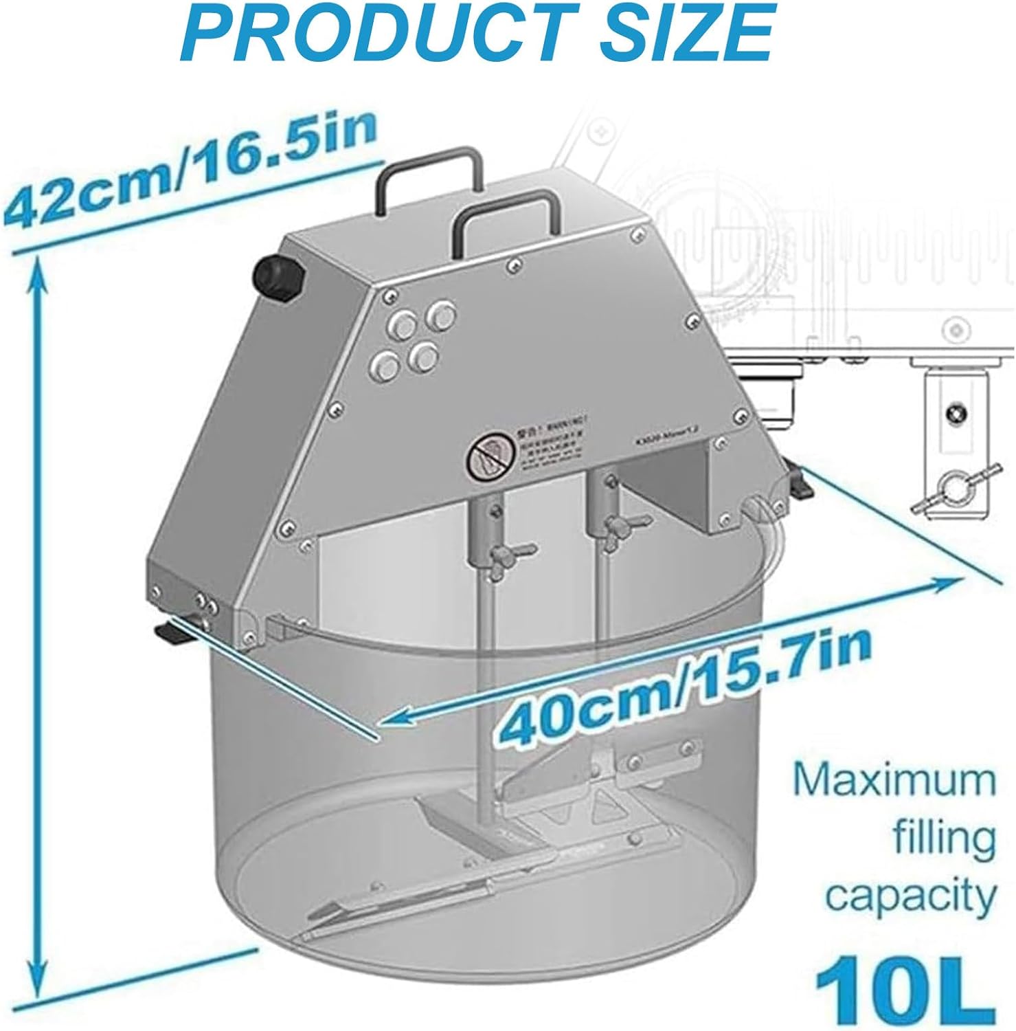 Stand Automatic Blender,With Auxiliary Fan,Air Volume Of 400L Per Minute,10 Large Capacity,Supports Gas Stove Heating Stirring (110v)