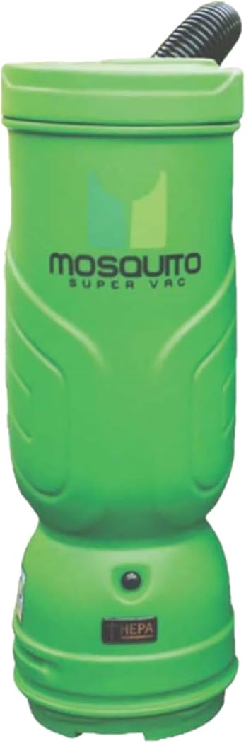 Mosquito-America Super Vac Backpack Vacuum with HEPA Filtration (Model 10-1011-MG) - 10-Quart Capacity/Green/Smooth Glide Tool Kit Included. Great for Commercial or Residential Applications!