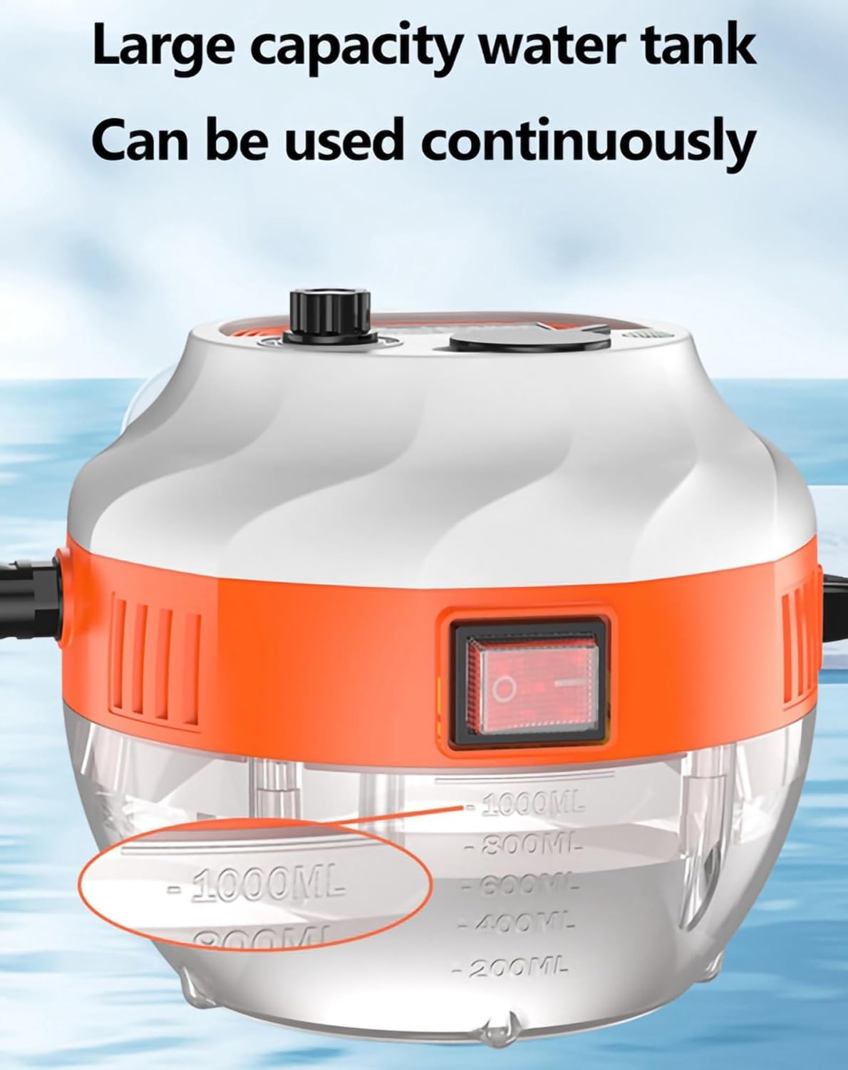 1600W High pressure steam cleaners, 1000ml Handheld Steam Cleaner Machine, Portable Multifunctional High-Temperature Steam Cleaner for Air Conditioner Washing Machine Microwave Oven (Color : White)