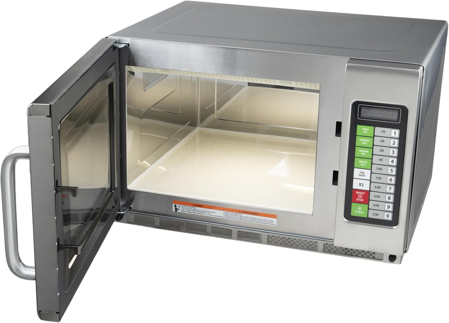 Winco Commercial-Grade Microwave with Touch Controls, 1,800 W, 1.2 Cubic Feet