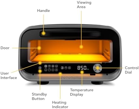Ooni Volt 2 Electric Indoor Pizza Oven - Versatile Countertop Electric Toaster Oven, Cook 12 Inch Pizzas and More