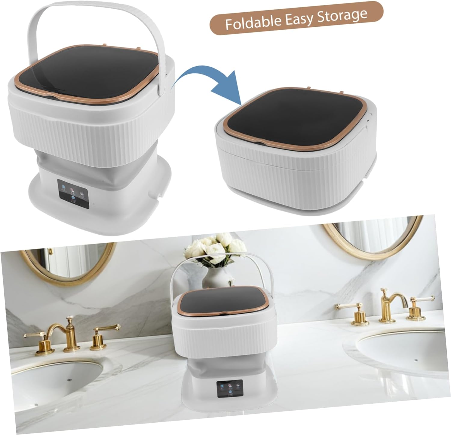 ARTIBETTER Portable Mini Washing Machine Laundry Washer Modes for Easy Cleaning for Apartments Hotels Camping and Rv Use Compact and Space-saving Design