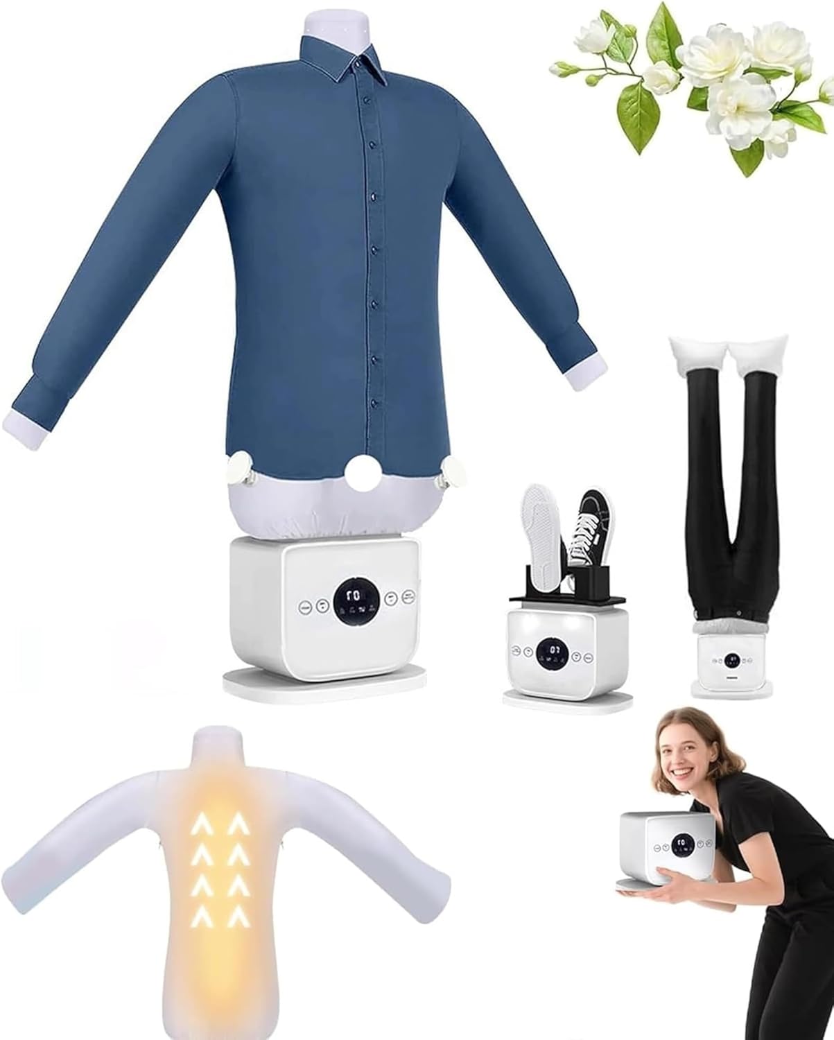 Ironing Machine Shirts, Quick Dry, Hands Free Smart, Custom Heat & Timer Settings, For All Size of Shirts, Pants & Shoes