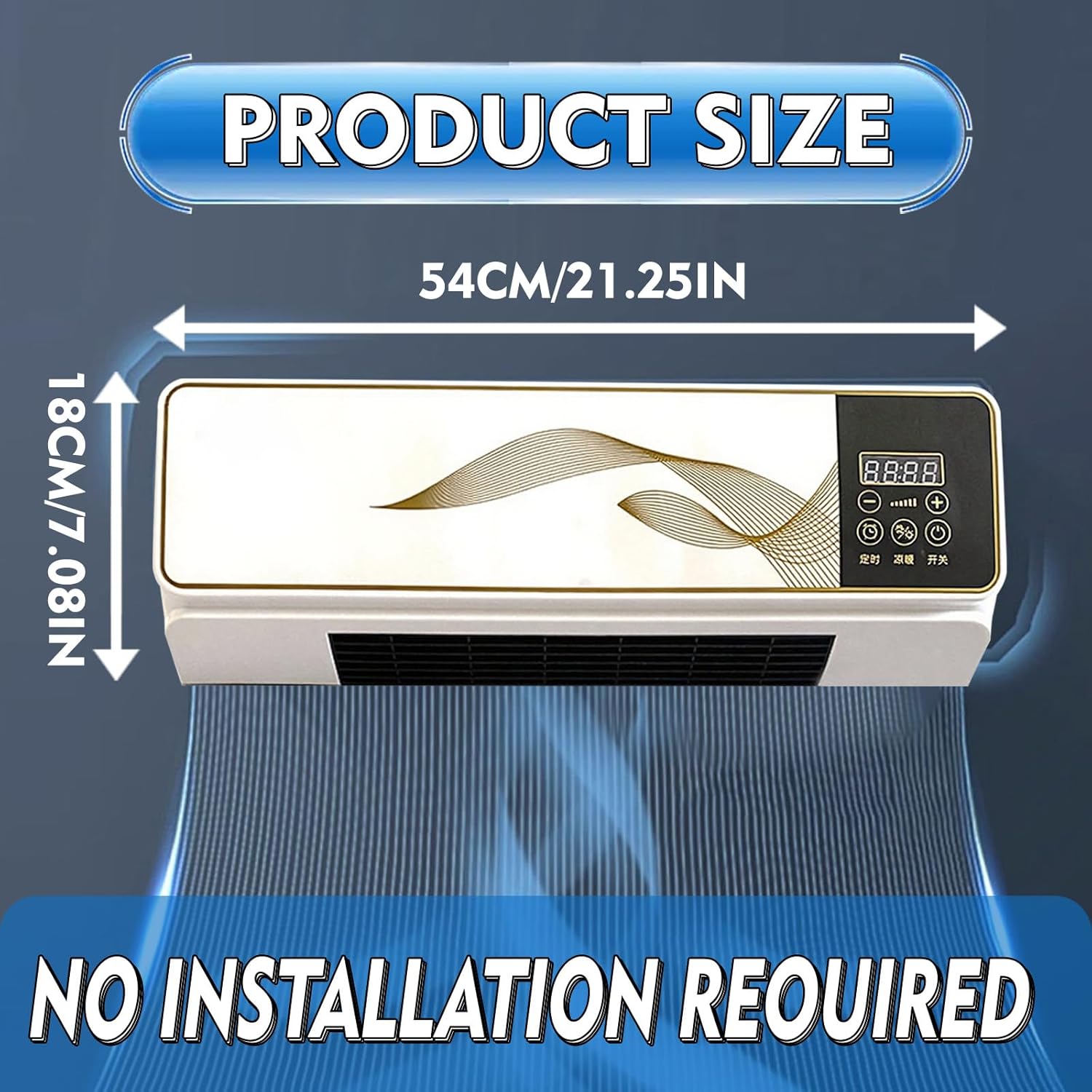 Climafy Air Conditioner,Portable Air Conditioner Split Max,Fast Cooling & Heating,No Install,Wall Mounted Air Conditioner with Remote Control for Home, Office(White,US Standard 110V)