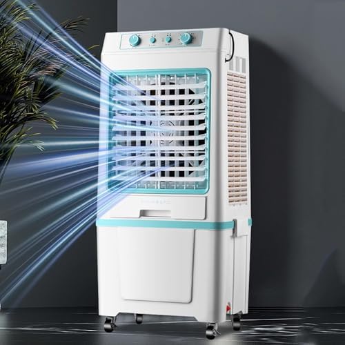 Portable Air Conditioner Fan for Small Rooms with Split Water Tank Portable Air Conditioners for Bedrooms 3 Speeds for Bedroom Kitchen Office(Blue)