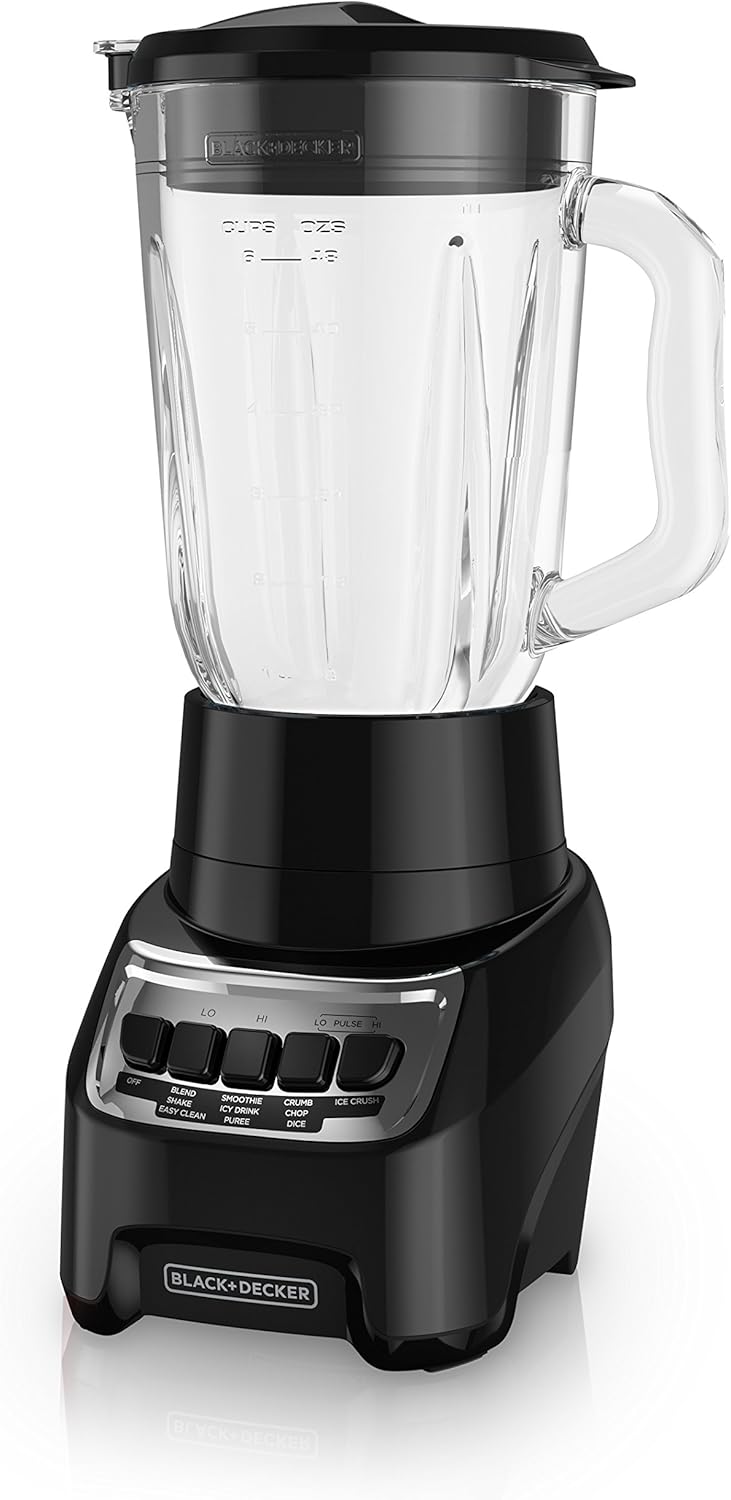 BLACK+DECKER Counter Top Blender, Black, BL1210BG