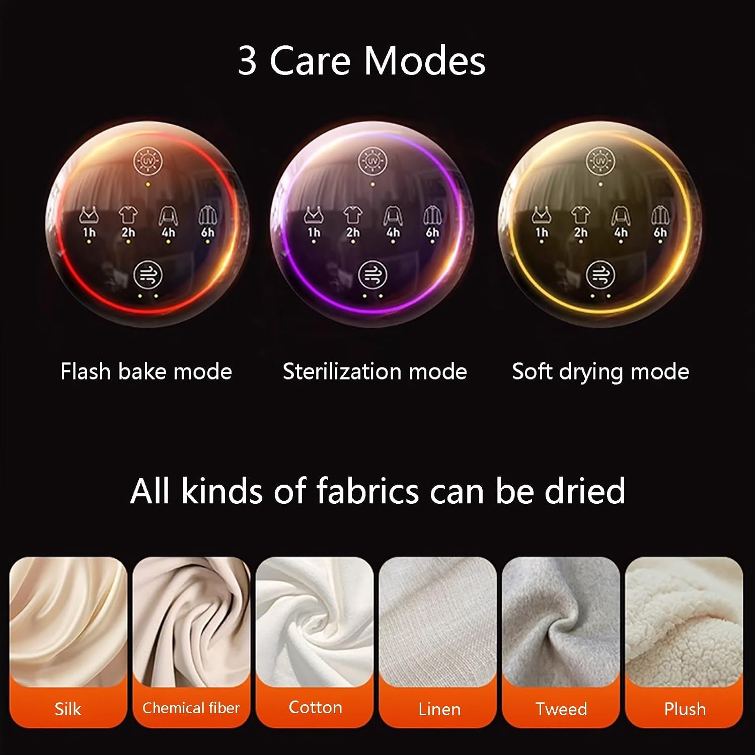 Portable Clothes Dryer, Heated Drying Rack with Timer, Compact Dryer Machine for Laundry Travel Camping Apartment Hotel Dormitory RV