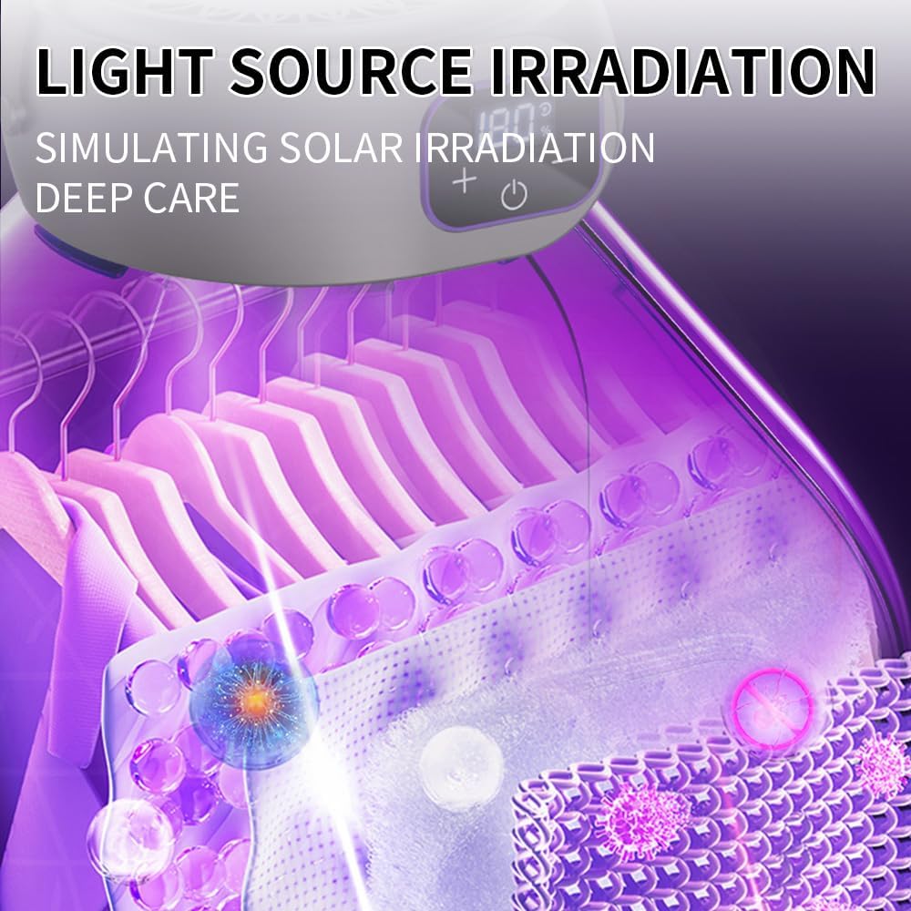 Portable Clothes Dryer, Foldable Dryers for Laundry 360°Effecient Drying ，Small Compact Foldable Electric Drying Machine with Dry Bag for Travel,RV, Home,Apartment