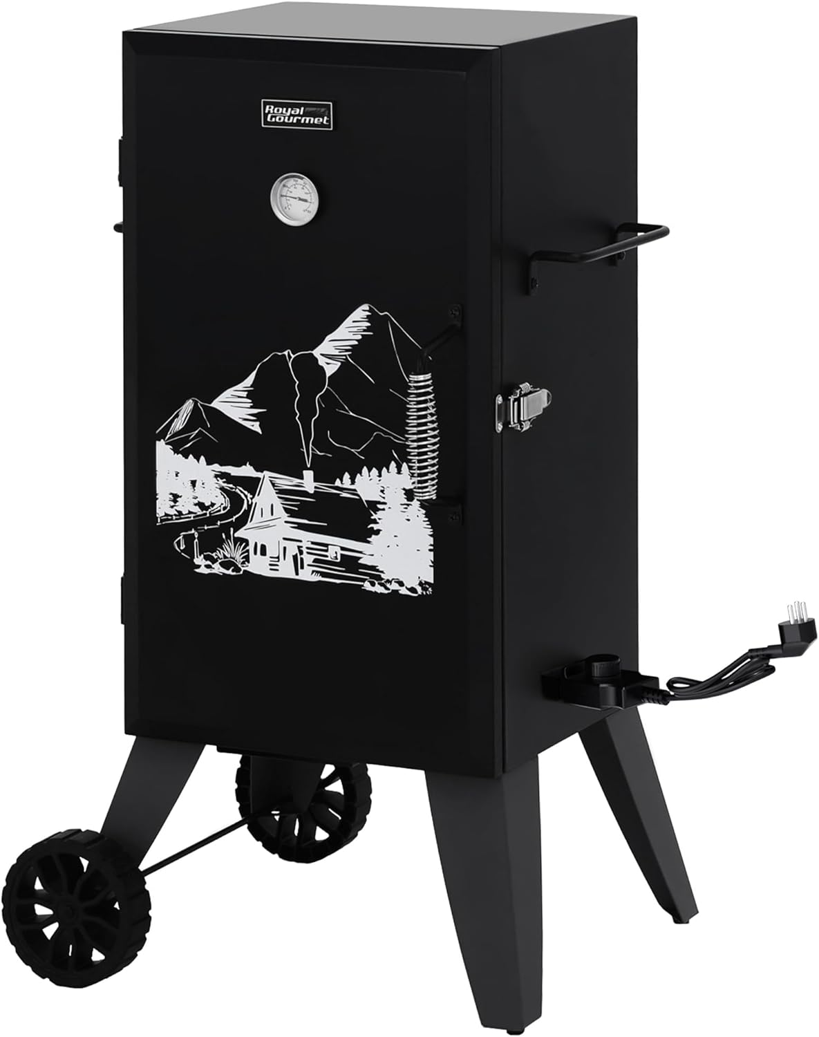Royal Gourmet SE2805 28-Inch Analog Electric Smoker with 3 Cooking Grates, Outdoor Smoker with Adjustable Temperature Control & 454 Sq. In. Cooking Area for Outdoor Backyard BBQ, Black