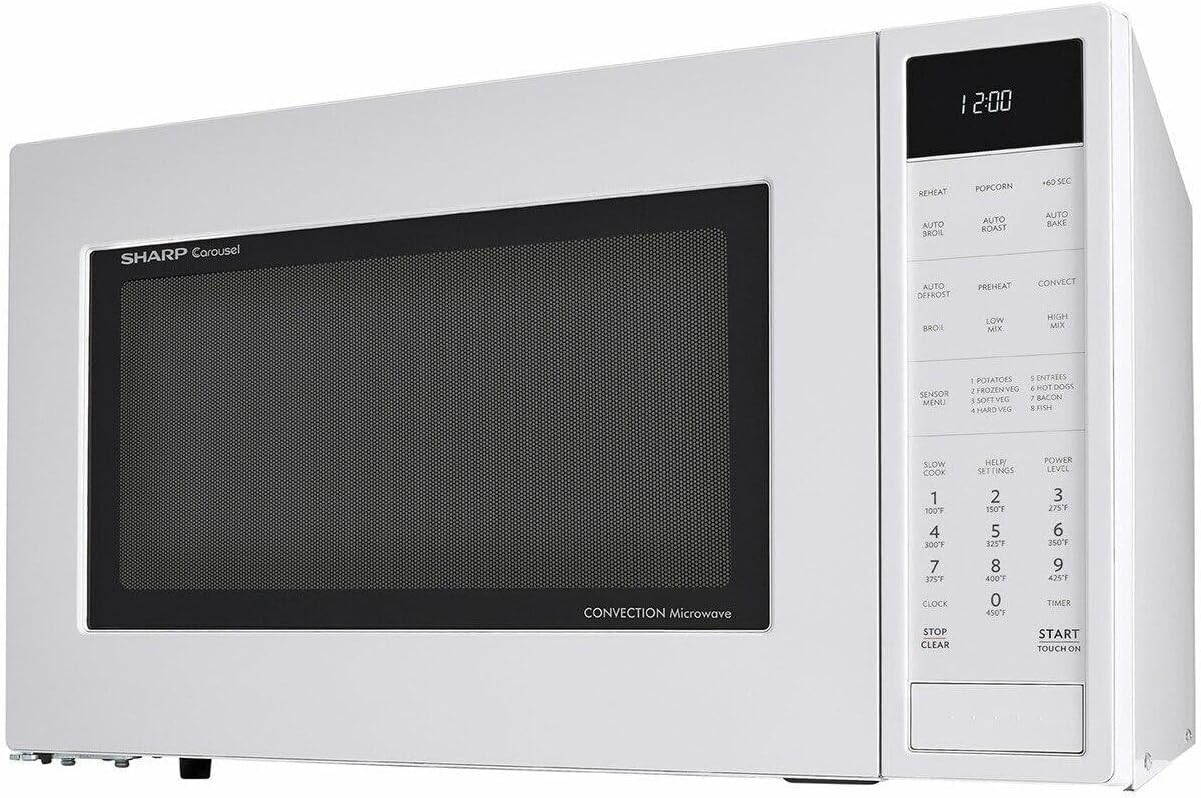 Sharp SMC1585BW 1.5 cu. ft. Microwave Oven with Convection Cooking, Auto Defrost in White