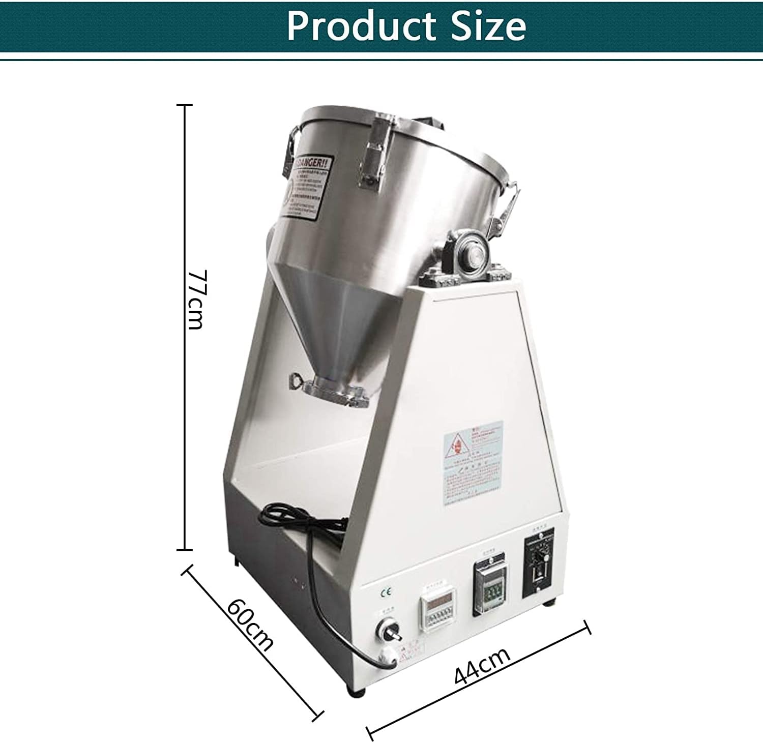 MXBAOHENG YG-5KG Dry Powder Mixer Powder Blender Particle Mixer Granule Particle Blender (220V, 15L, 5kg)