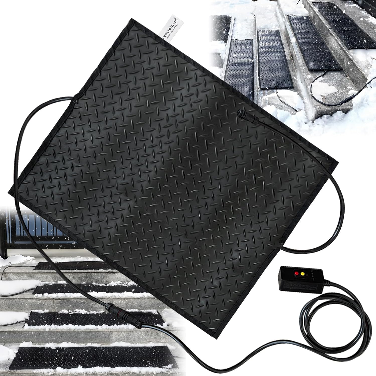 30'' x 30'' Snow Melting Mats Outdoor, Heated Snow Melting Mats, Electric Ice Melting Mats For Winter Snow Removal,Driveway Heating Mat For Snow,Heated Walkway Mats Outdoor With With 10ft Power Cord