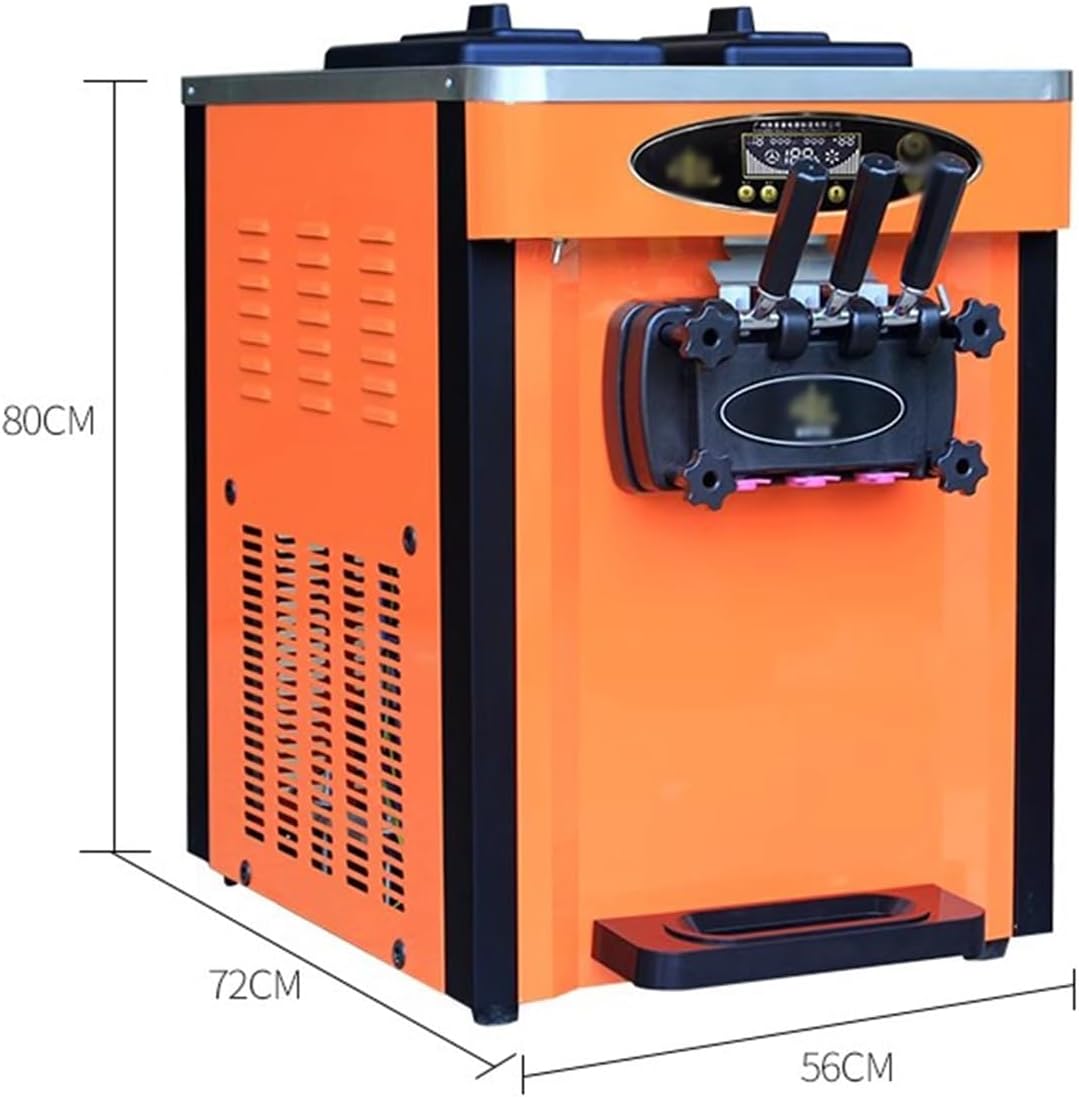 Ice Cream Maker Commercial Ice Cream Machine Color Plate Stainless Steel Desktop Small Ice Cream Machine Large Production Capacity Table Top Ice Cream Machine，Fun Kitchen Appliance