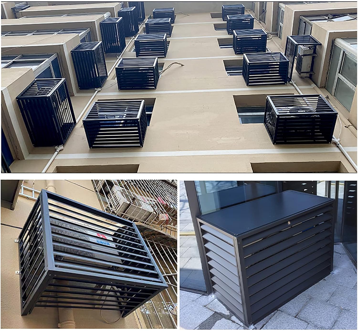 Cover for Outdoor Aluminum Air Conditioning Cover Decorative Privacy Screen, Privacy Ac Covers, Air Conditioner Protection Cover for Units, Freestanding Enclosure to Cover Garbage Or Ac Units