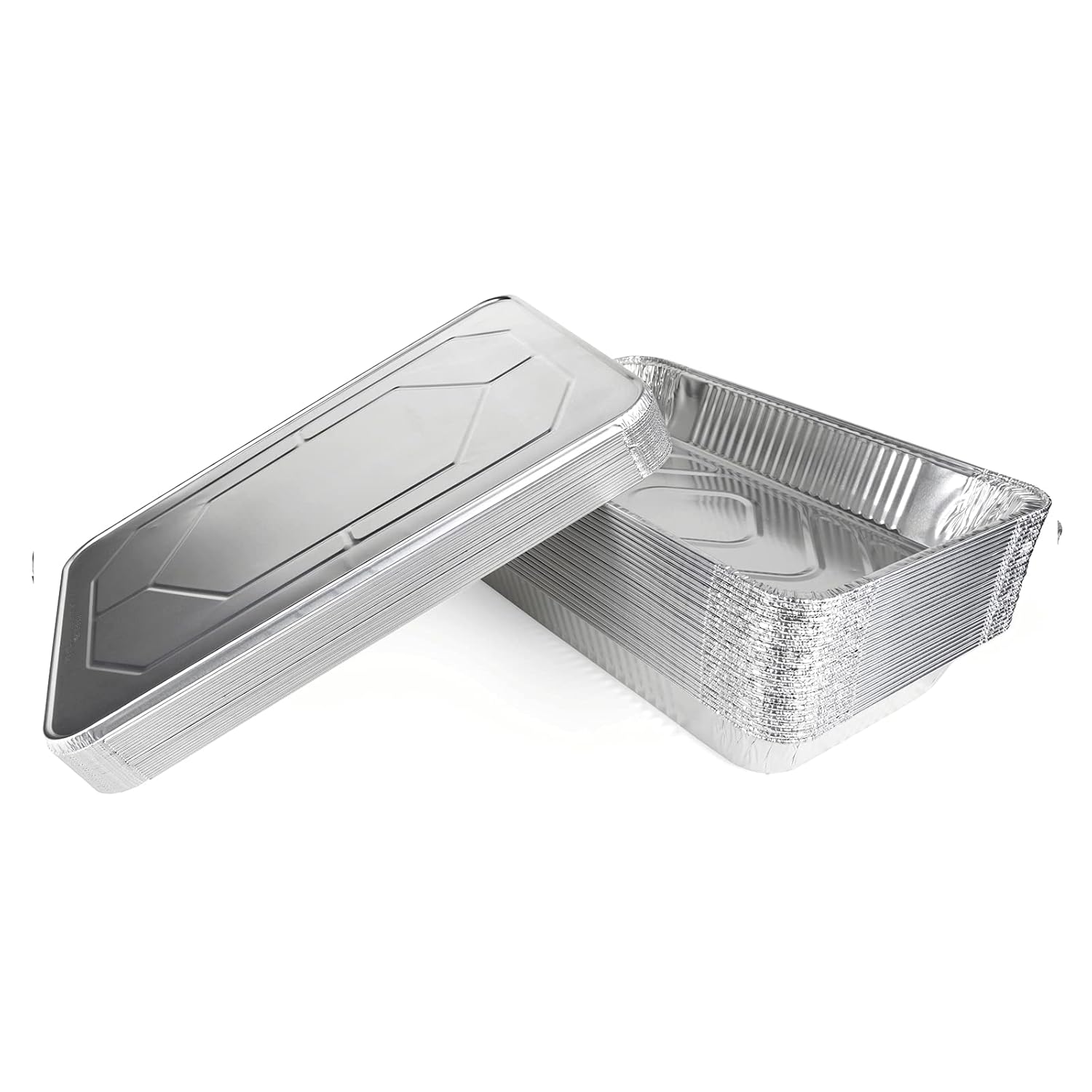 IDL Packaging Full Size Aluminum Steam Table Pans with Lids - Deep, 21