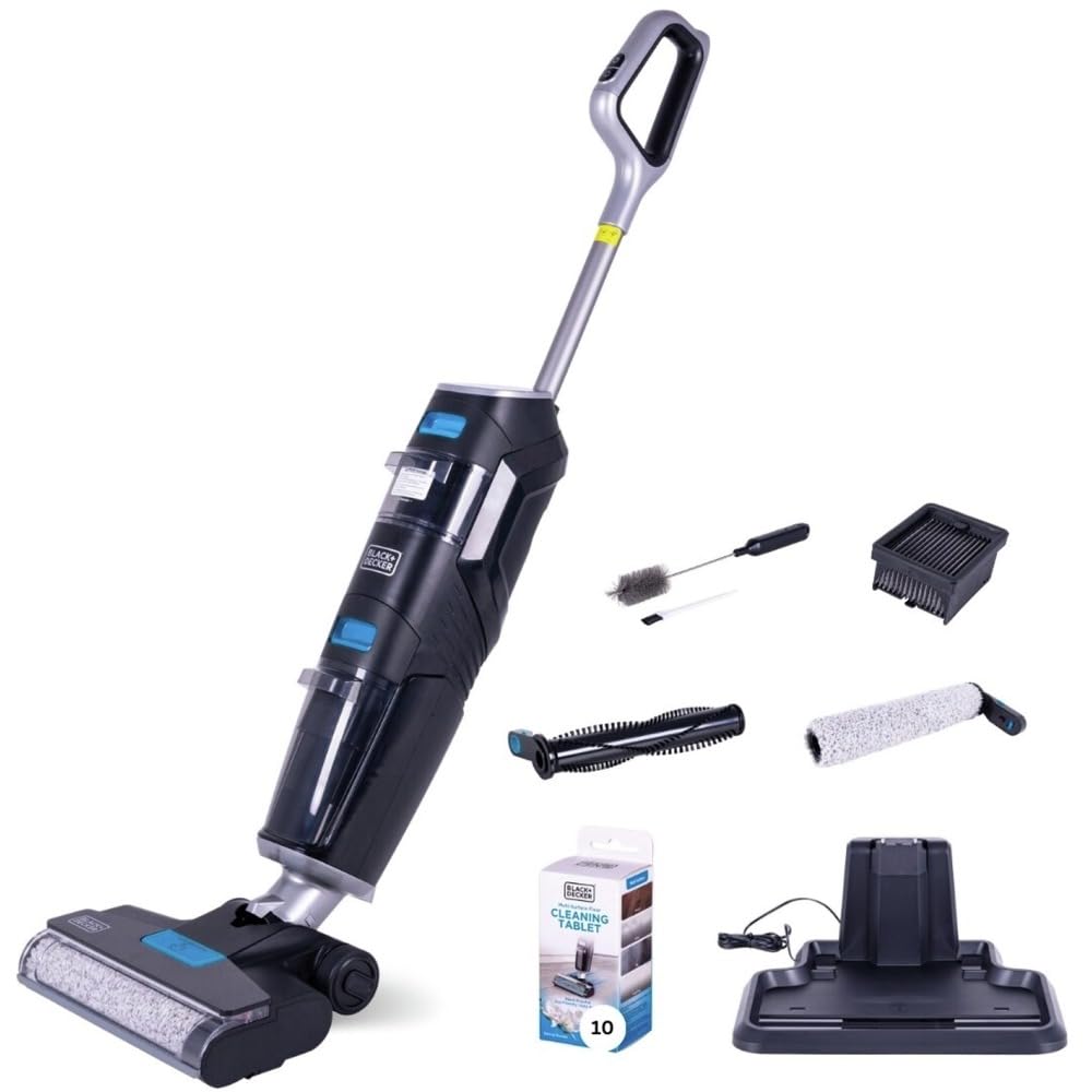 Vacuum, Wash Duo Bagless Cordless HEPA Filter Stick Vacuum for Multi-Surfaces in Black with Bonus Accessories
