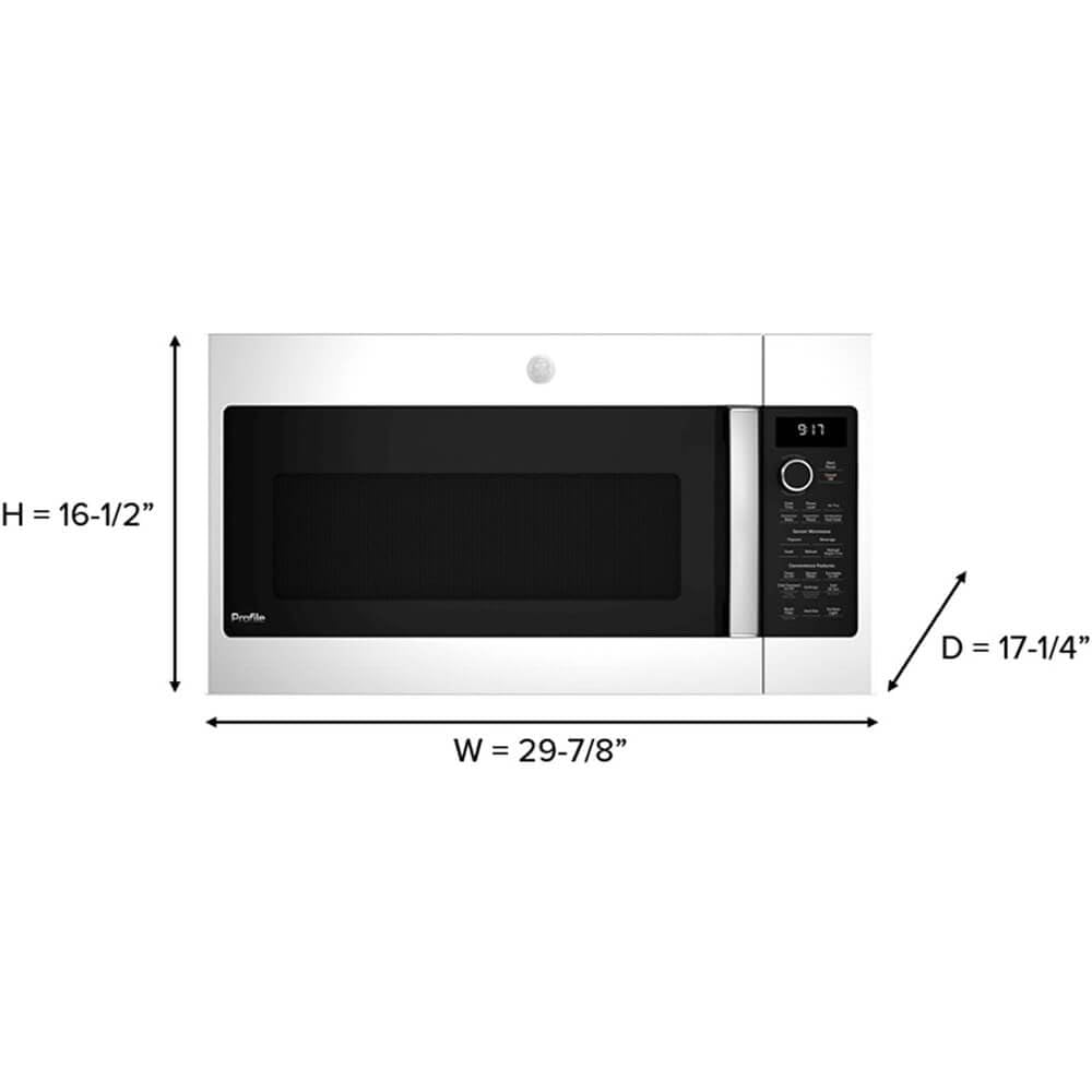 GE Profile 1.7 cu. ft. Over The Range Microwave in Stainless Steel with Air Fry PVM9179SRSS