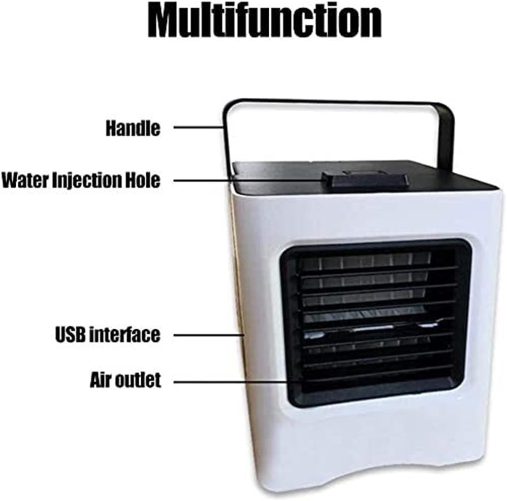 Air Cooler Mini,Cooler Portable Mini USB Air Conditioner 3 in 1 Personal Space Air Purifier Cooler and Humidifier
