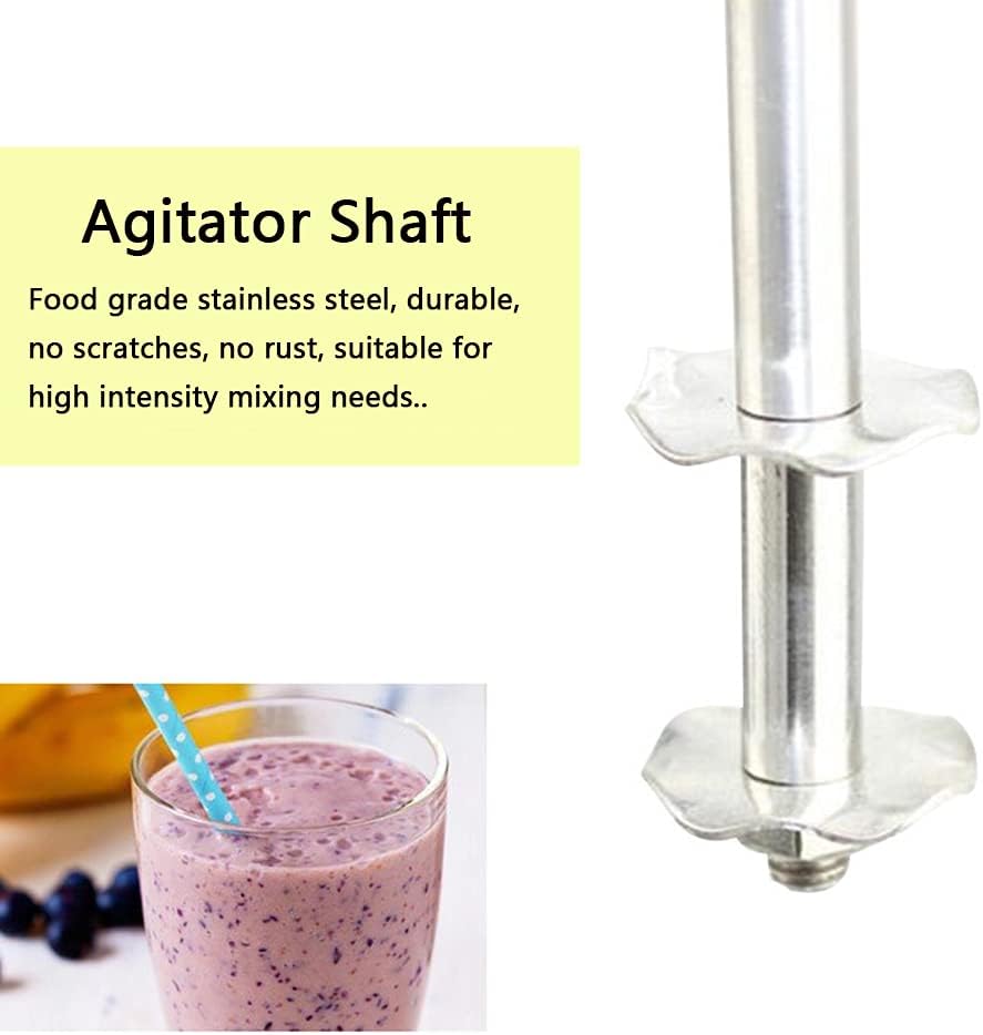 Single Head Milkshake Maker Stainless Steel Commercial Electric Ice Cream Mixer Shake Machine Smoothie Drink Blender with 750Ml Cup (180W, 18000 Rpm)