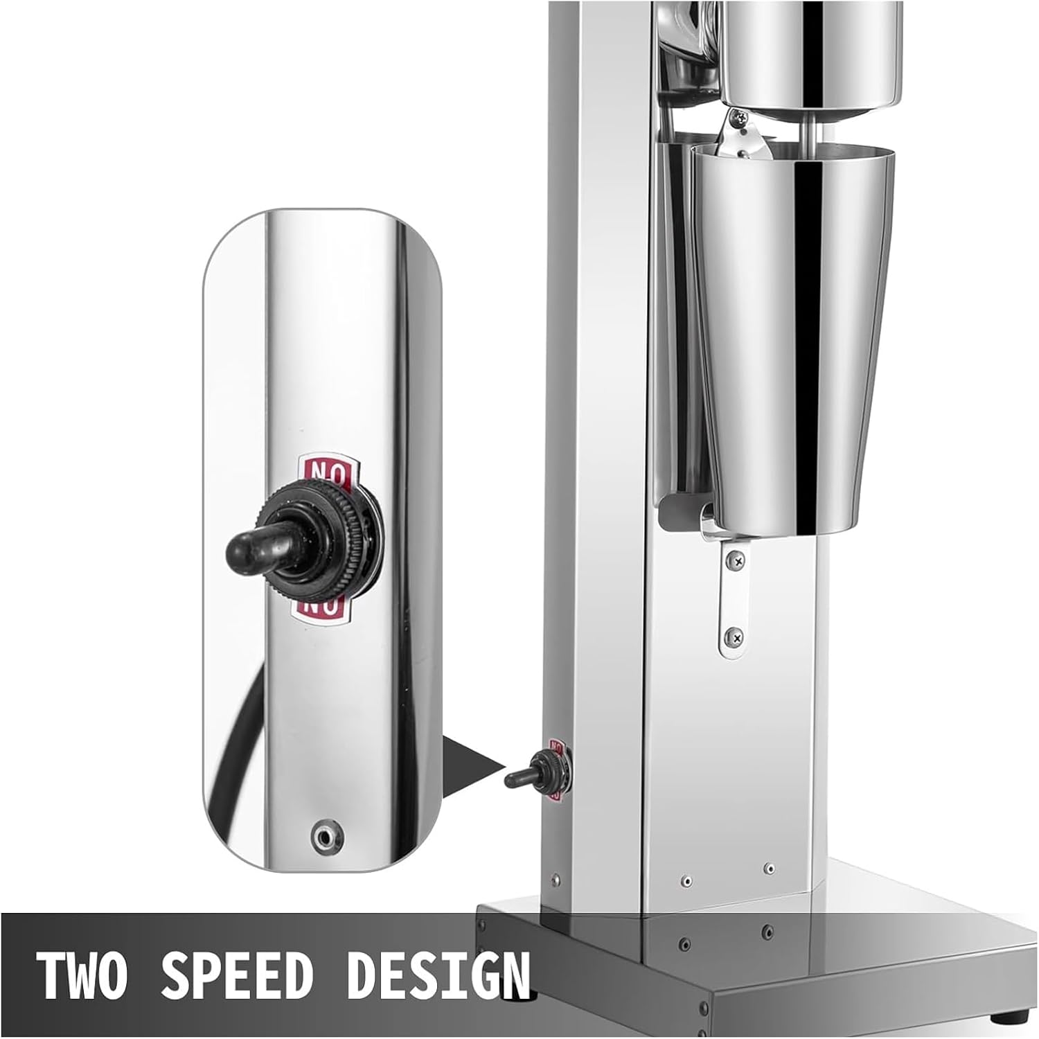 Commercial Milkshake Machine 800ml Stainless Steel Electric Single Head Milk Bubble Tea Stirring Machine Smoothie Blender