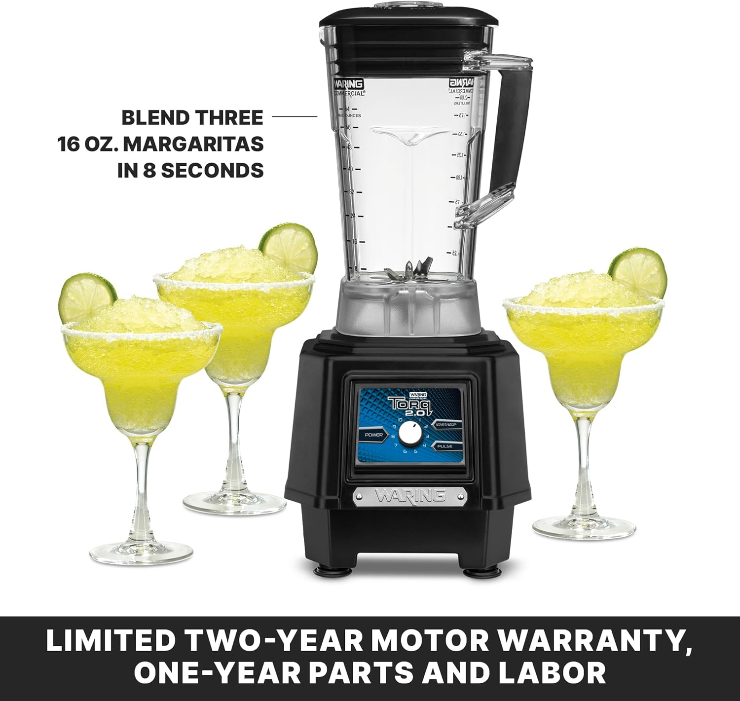 Waring Commercial TBB175P6 TBB175P6-64 Ounce Copolyester Commercial Blender, 64 Ounce Container, Black