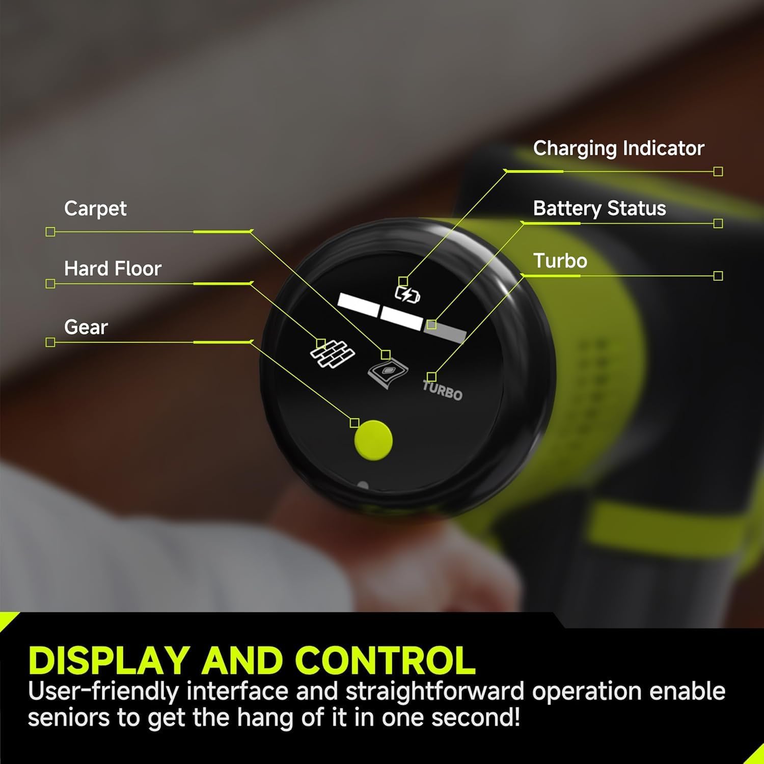 UNINELL HOME Cordless Vacuum Cleaner, 45Kpa 55 Mins Vacuum Cleaners for Home, Lightweight, Anti-Tangle, Self-Standing, Rechargeable Vacuum Stick Cordless for Pet Hair, Floors, Carpet