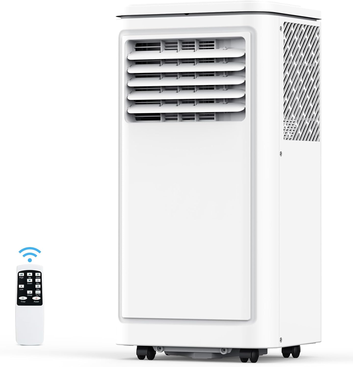 COWSAR 8000 BTU Portable Air Conditioners, Portable AC Cool up to 350 Sq.Ft, 4 Modes Room Air Conditioner with Remote/LED Display/24Hrs Timer/360° Wheels/Installation Kits, Ideal for Home/Office