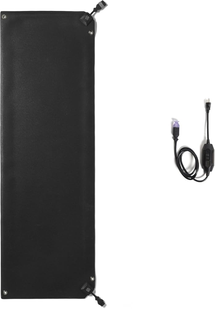 HeatTrak Heated Snow Melting Mat with Power Unit - Heated Outdoor Mats for Walkways - Electric Snow Melting Mats for Decks and Sidewalks - No-Slip Snow and Ice Melt Heated Sidewalk Mat (20” x 60