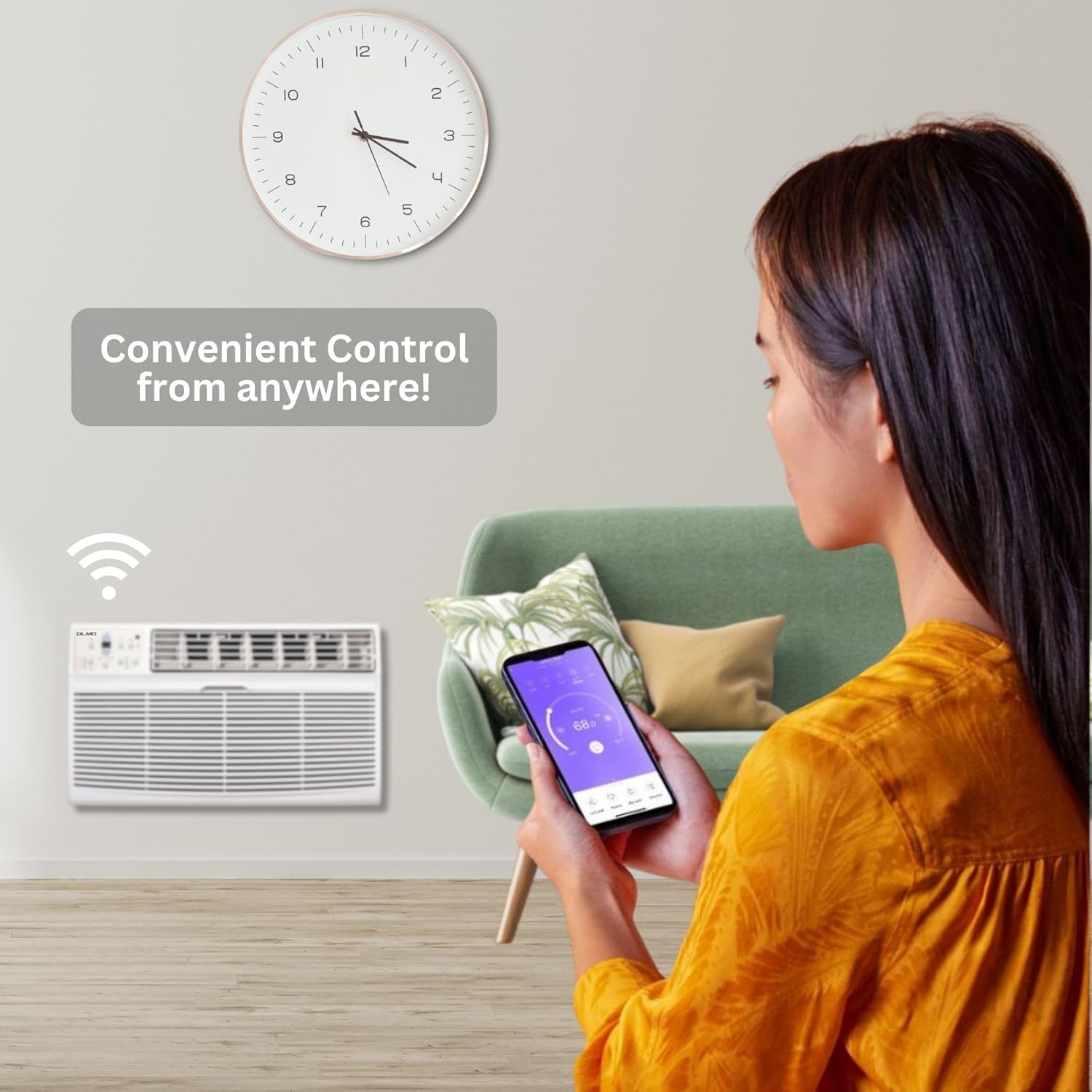 OLMO TTW 8,000 btu 115V Through-the-Wall Air Conditioner with Remote Control and built in Smart Kit, Cooling Only (R32 Refrigerant)…