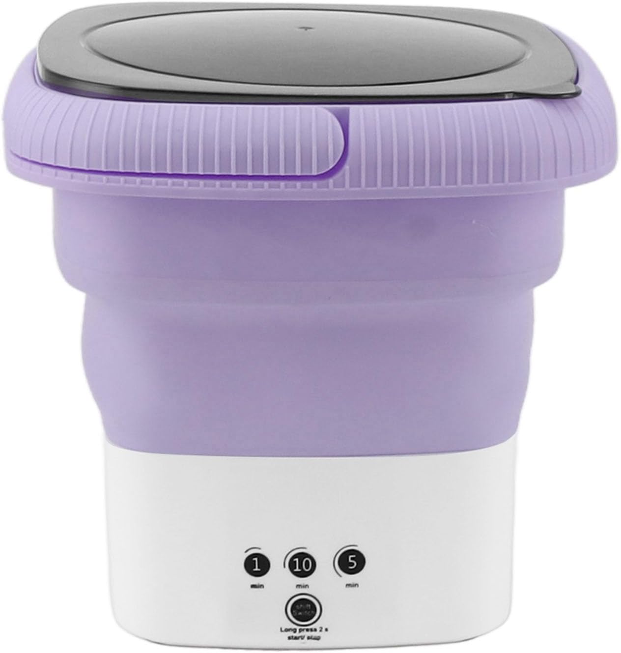 TOPINCN Portable Washing Machine with Advanced Turbine Technology, Mini Foldable Laundry Washer for RV Travel, Apartment (Violet)