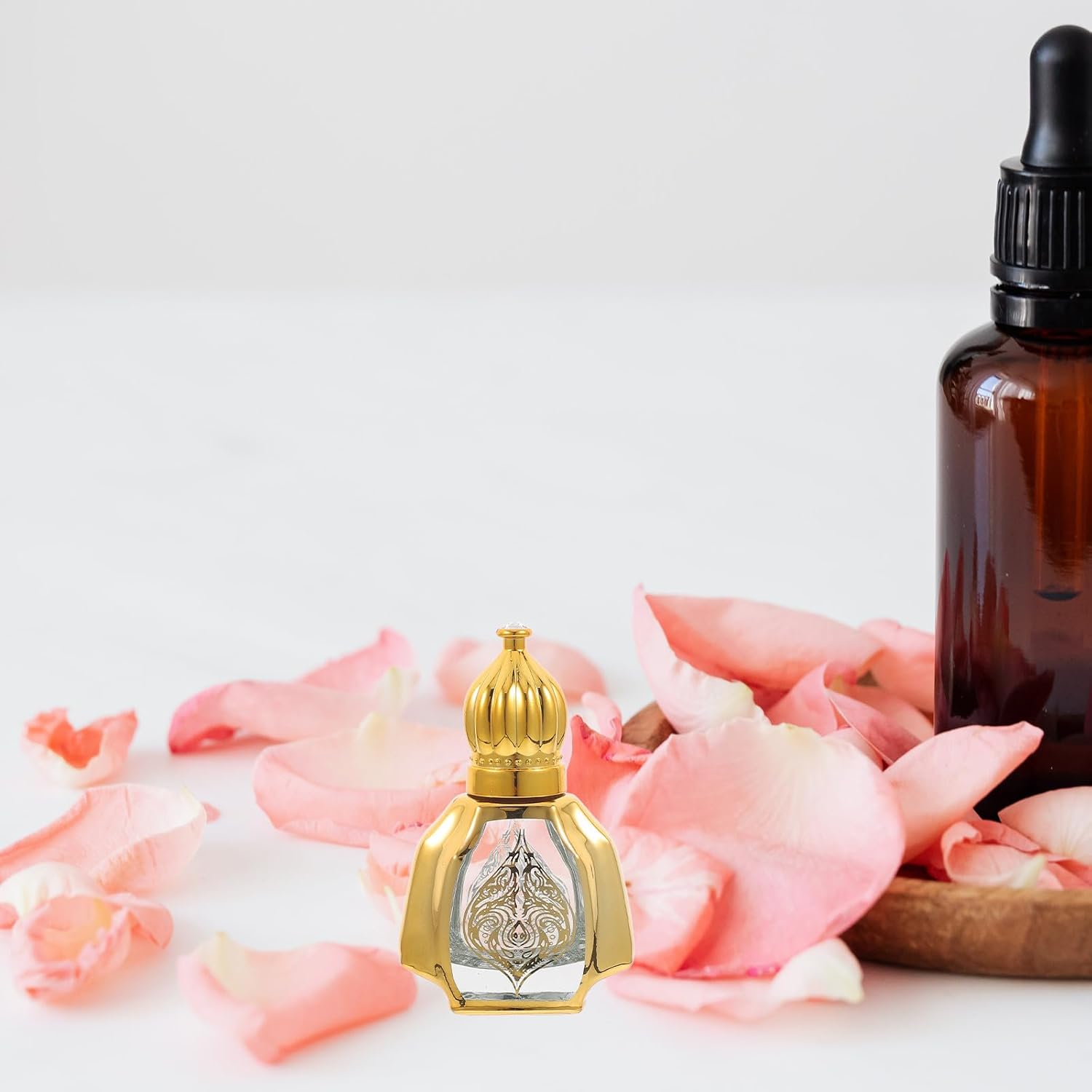 Unomor 10Ml Glass Roller Bottles 2Pcs Set Refillable Household Aroma Bottles Portable Perfume Containers for Essential Oils and Cosmetics