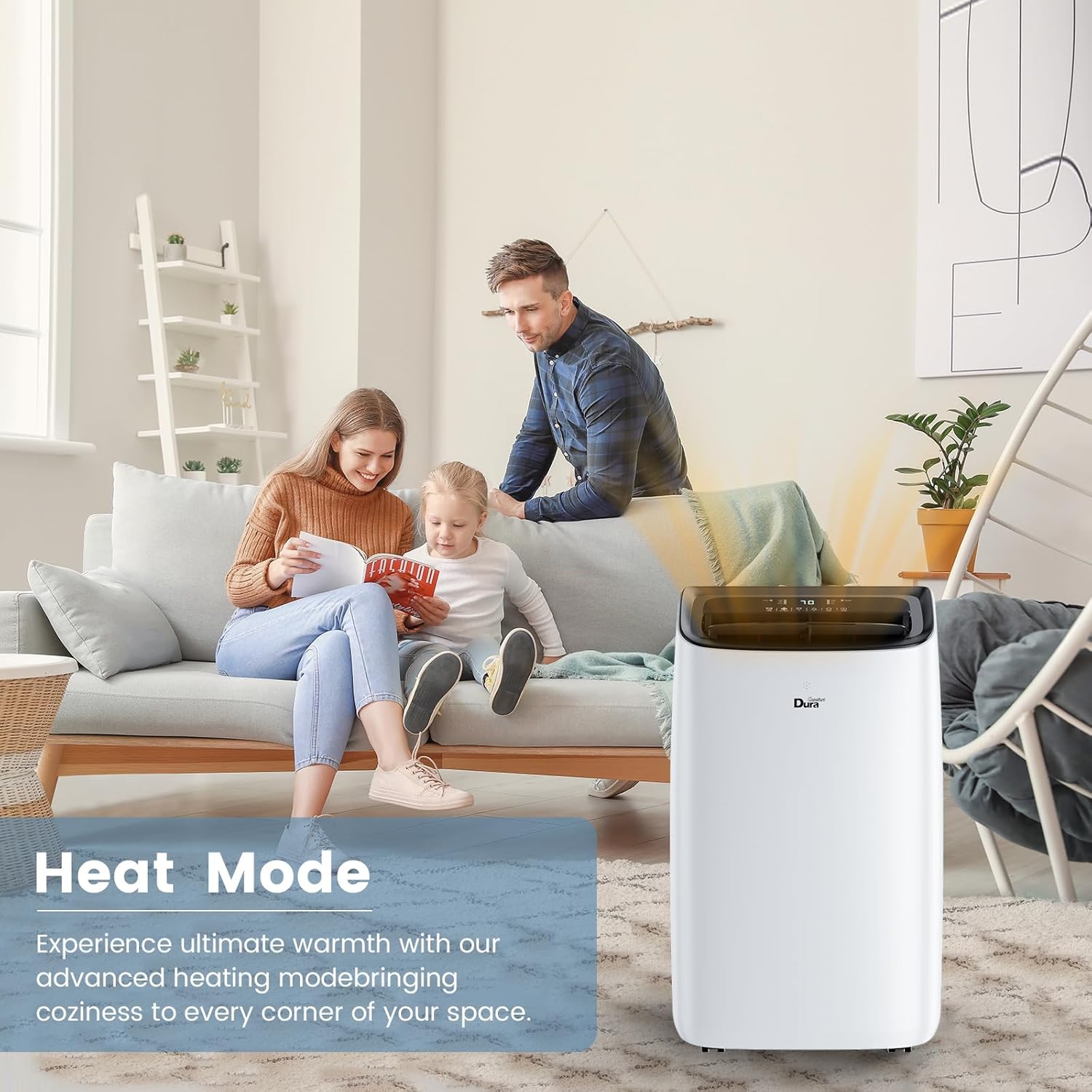 DuraComfort 12,000 BTU (ASHRAE) / 8,150 BTU (SACC) Portable Air Conditioner with Heat – for Rooms up to 350 Sq. Ft