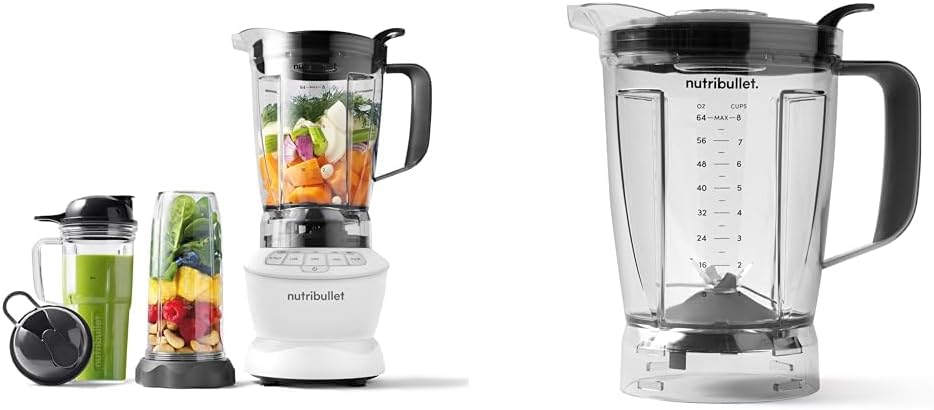 nutribullet 1200W Blender Combo with 64 oz Pitcher and 32 oz 900ml & 24 oz 700ml Cups