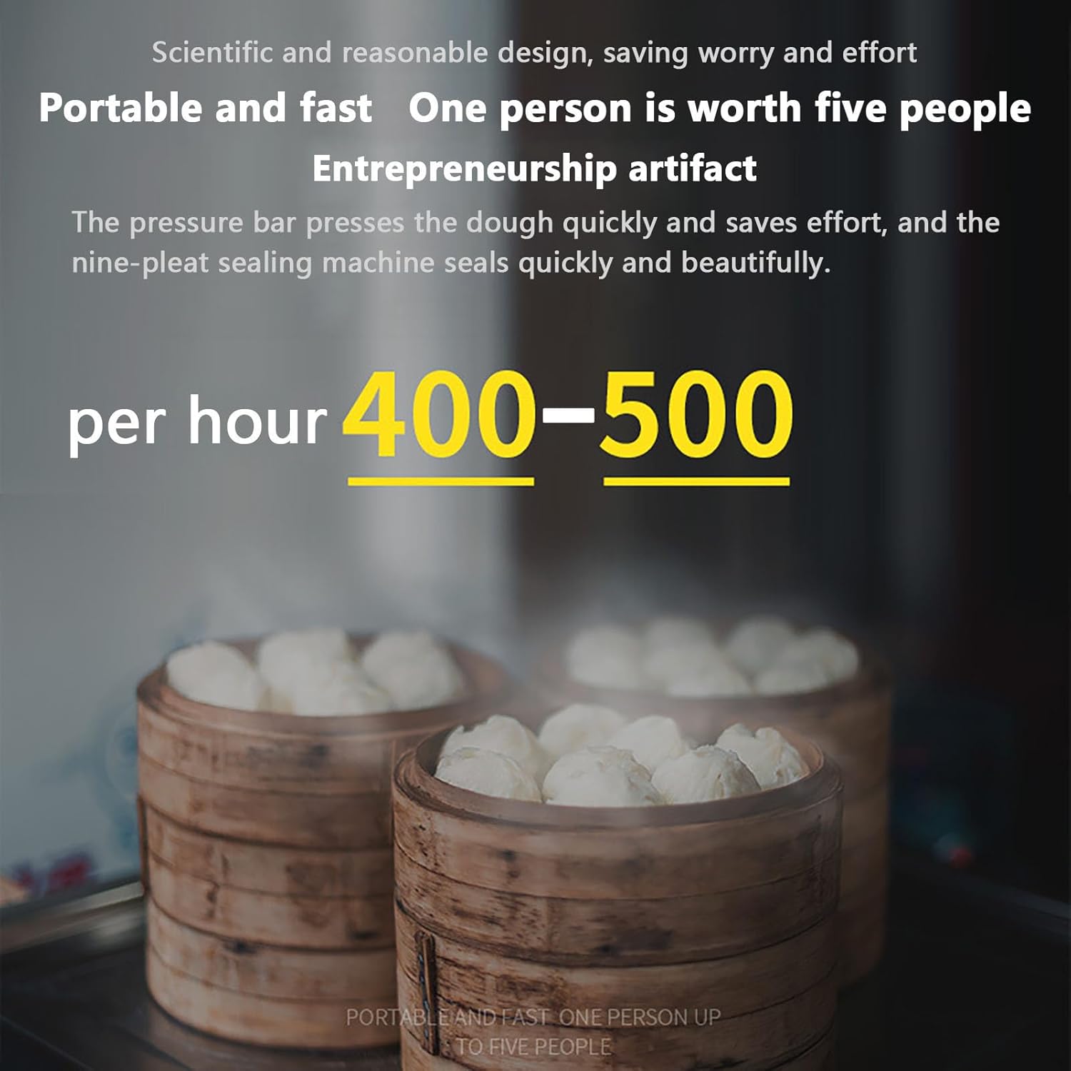 Baozi Maker Machine,Semi Automatic Baozi Making Mold,With Dough Press Machine,Closing Machine And 3*Molds,for Cooking Delicious Baozi