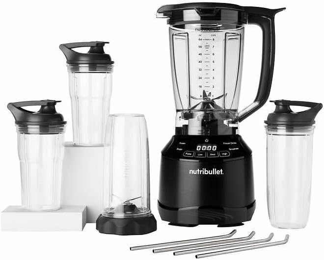 Nutribullet Digital Smart Touch Combo with Single-Serve Cups 1500 Watt Large Capacity Blender