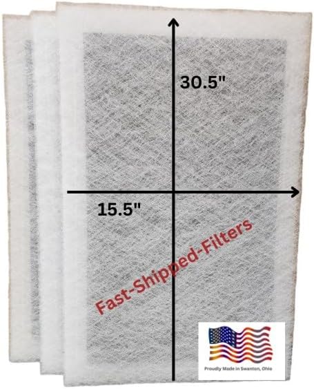 Fast-Shipped-Filters 3 Pack AC-RBC-3 Replacement Filters Designed to Fit with Dynamic SpacePak Air Cleaner White