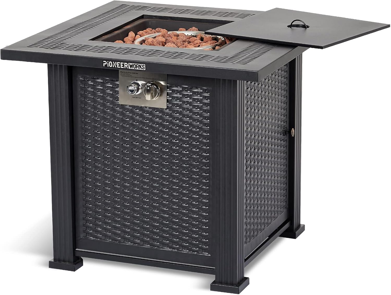 Rectangle Propane Fire Pit Table, 28