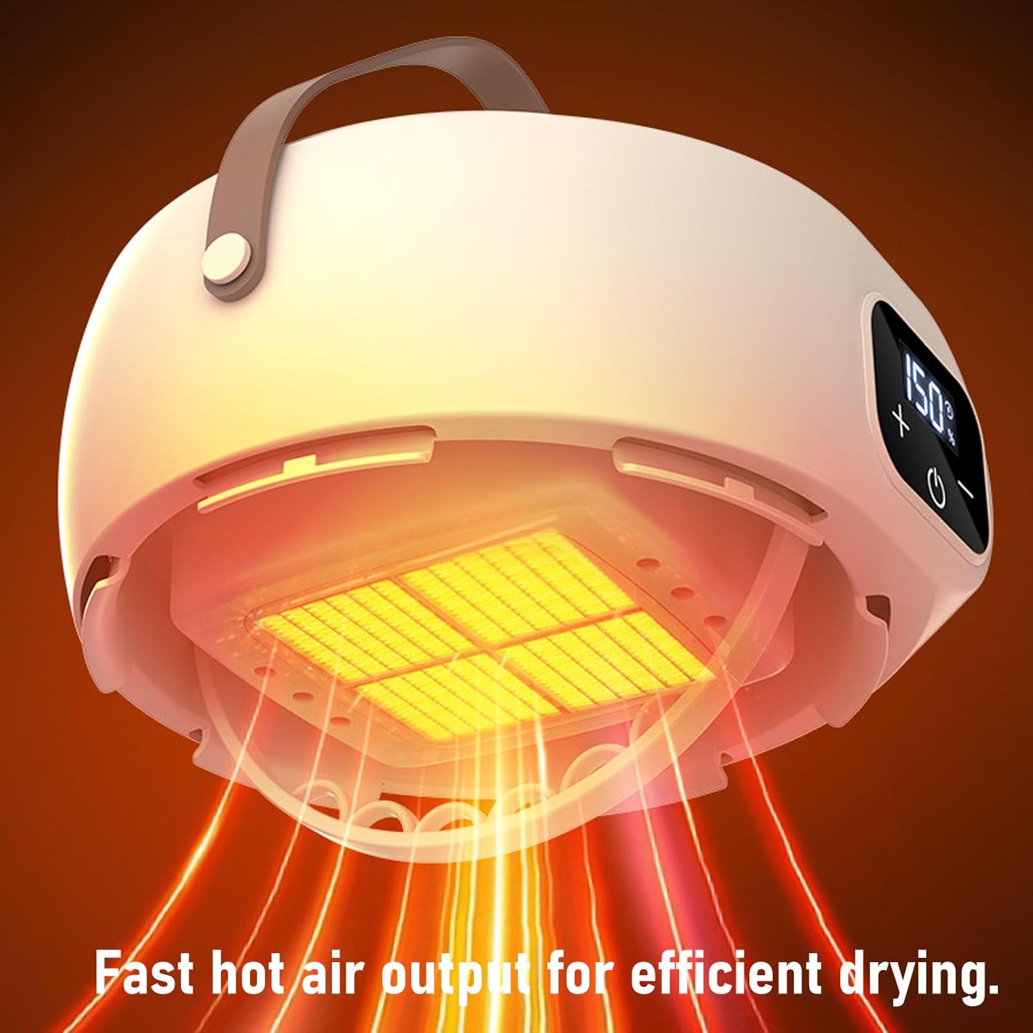 500W Portable Clothes Dryer, Compact Laundry Dryer, Fast Drying with Digital Display, 6 Timer for Travel Home Apartment, Constant Temperature Drying, Foldable Dryer with Drying