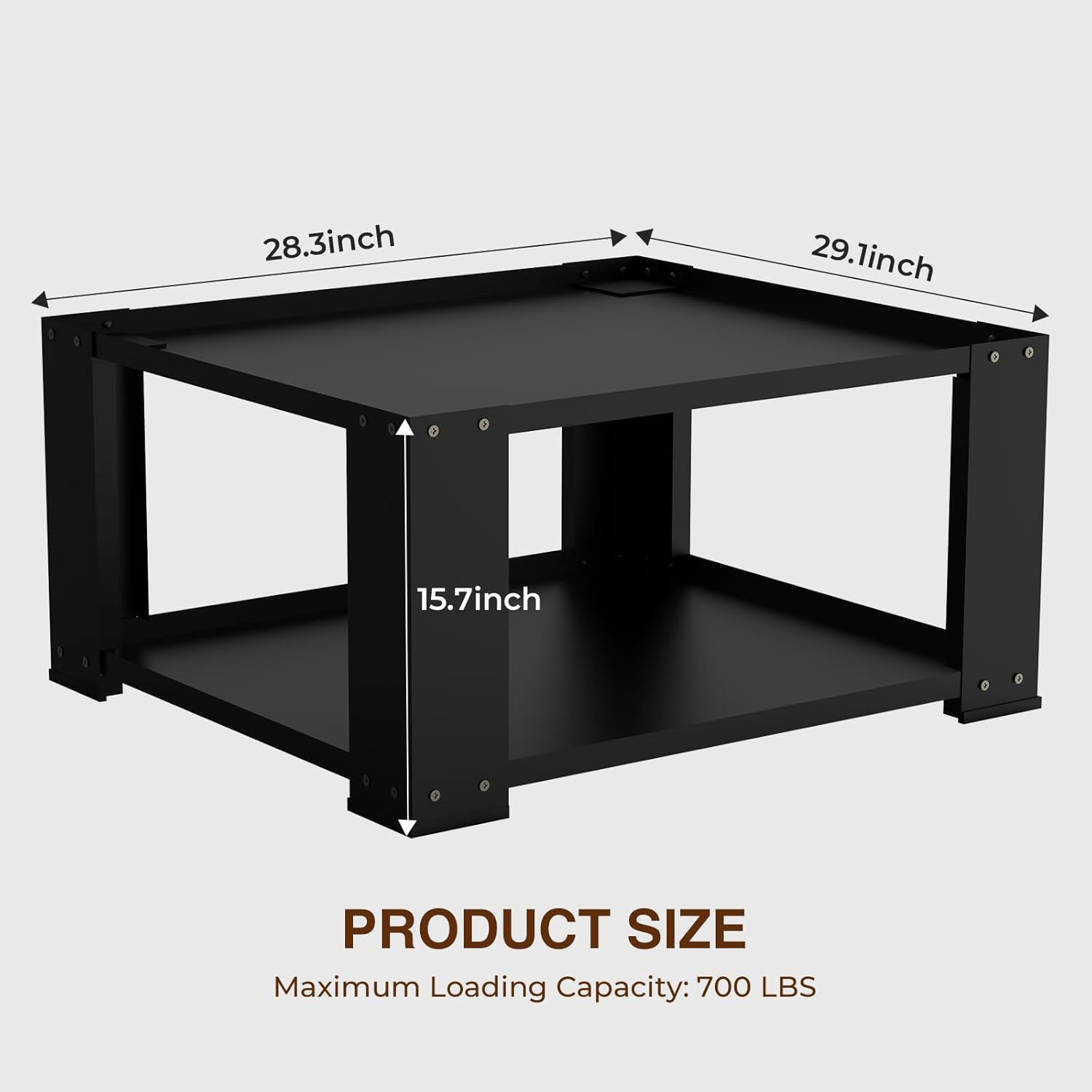 YAFF Laundry Pedestal for Washer and Dryer - Fit 27 and 28 Inch Washer and Dryer Stand Heavy Duty Steel 700lbs Capacity Universal Washing Machine Raiser 15.7'' Height Black