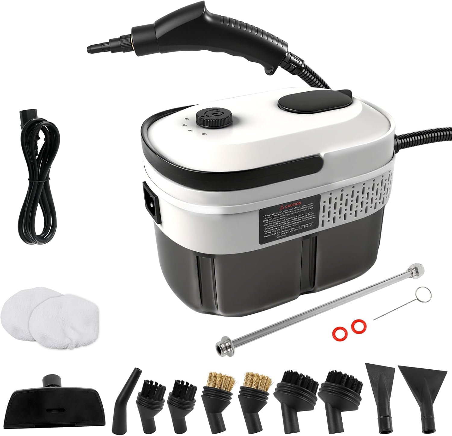 Handheld Steam Cleaner, 2500W High Pressure Steam Cleaner, Fast Heat-Up, 3 Steam Levels, 1400ml Large Capacity for Home Car, Grease, Grout, Tile