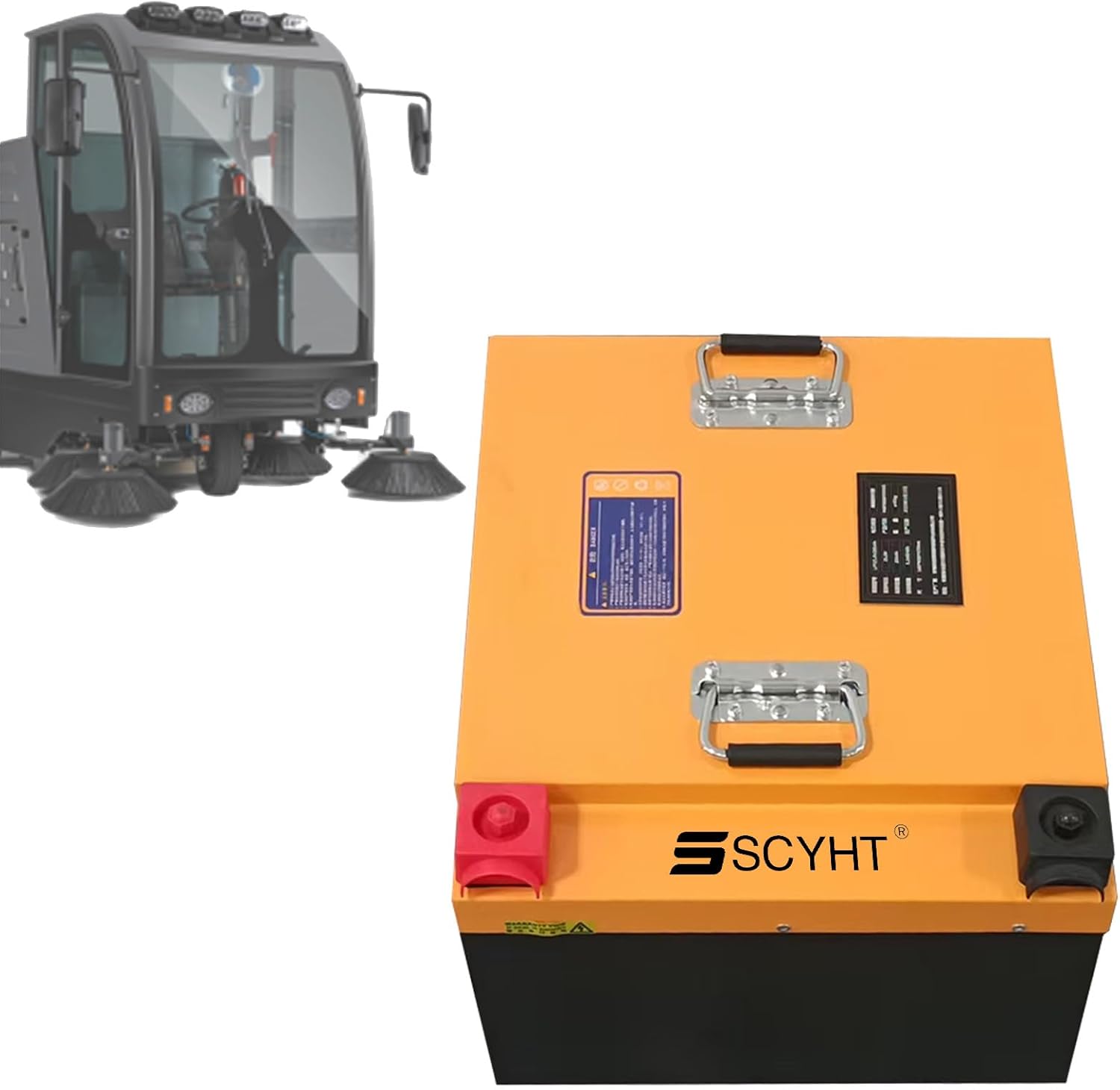 LiFePO4 Battery 25.6V Lithium Battery 205Ah Rechargeable Batteries 25.6V Li-ion Batteries for Floor Scrubber and Floor Sweeper for 250W - 5248W Motors with BMS