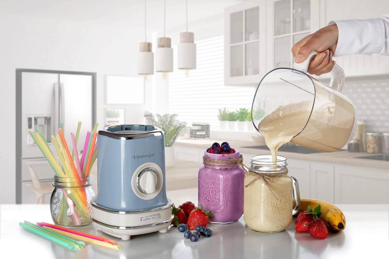 Ariete 568 568/3 Plastic Blender, 1.5 Liter, Celestial Blue