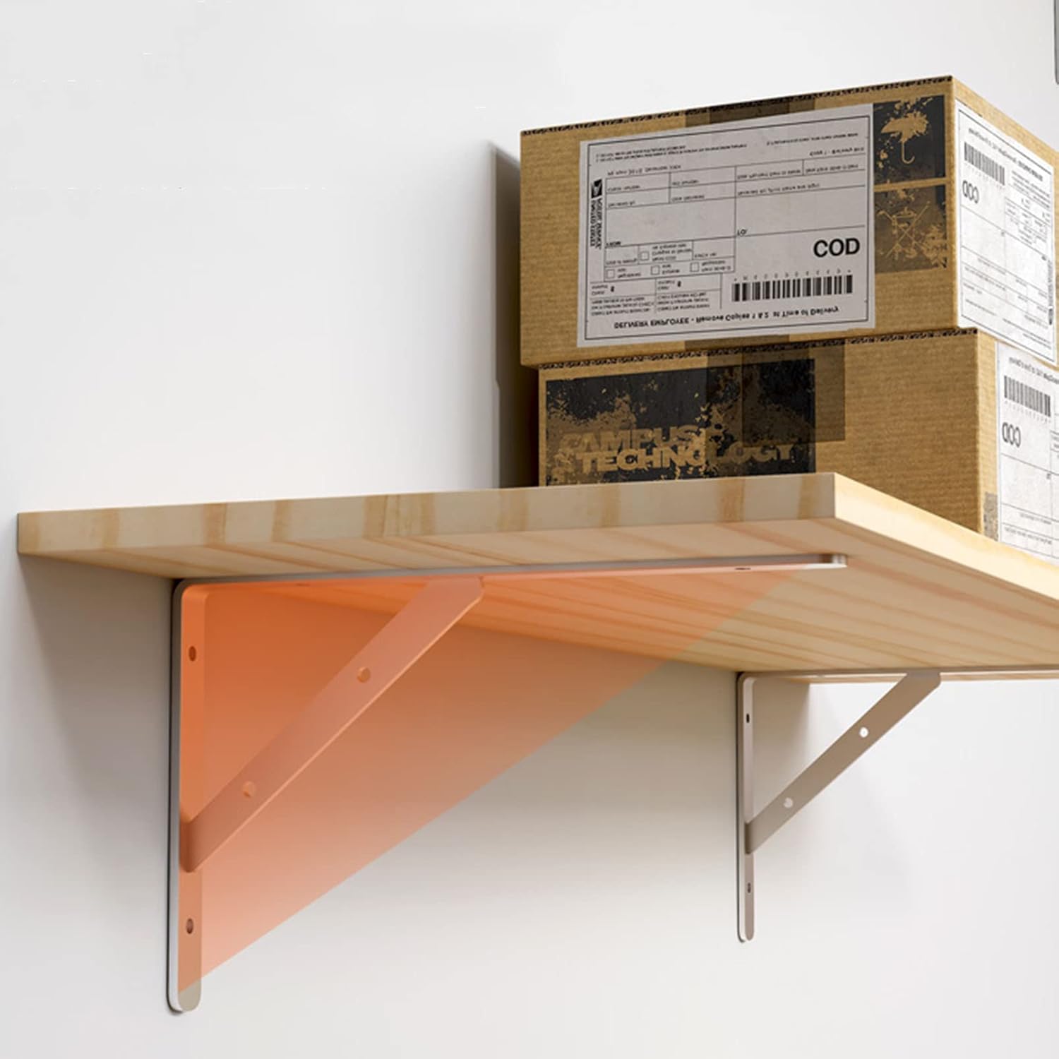 Wall Shelf Garage Storage Rack Wall Mounted Floating Shelves, Versatile Wood Shelves Floating Bookshelf, Appliance & Equipment Metal Shelving, Hanging Shelves for Restaurant/Bar/Home/Kitchen/Laundry