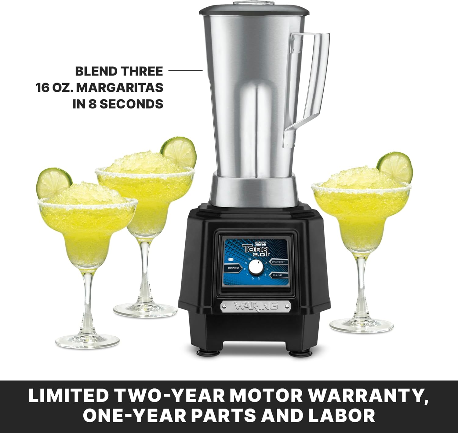 Waring Commercial TBB175S6 TBB175S6-64 Ounce Stainless Steel Commercial Blender, 64 Ounce, Silver