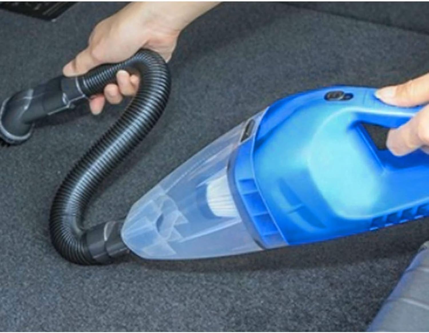 Hand Held Vacuum, 5m Car Mini Vacuum Cleaner Handheld Portable Wet and Dry Car Cleaning Tools (Color : Orange)