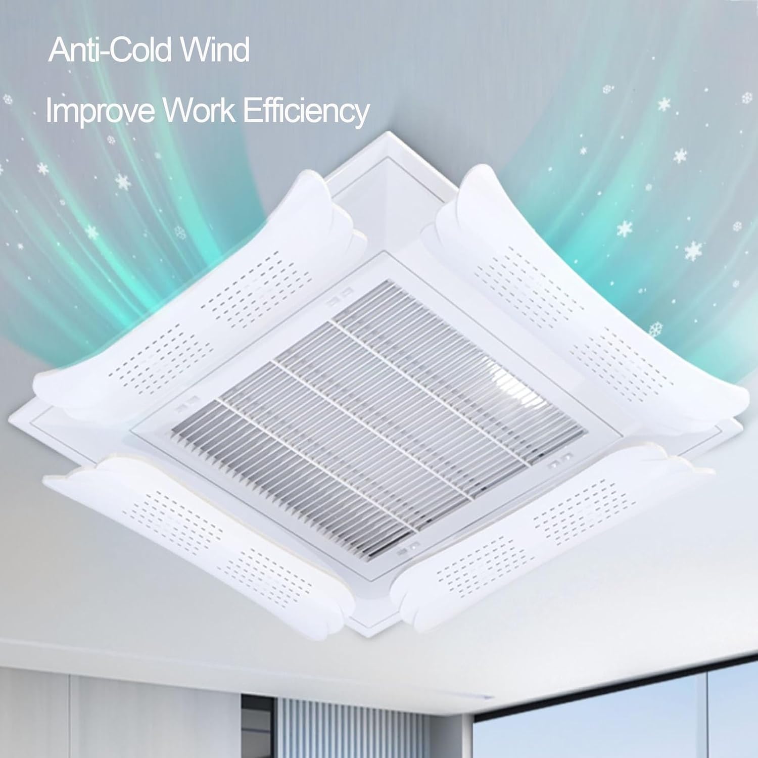 Window Air Conditioner Vent Deflector, Central Air Conditioner Windshield,Ceiling Air Conditioner Air Outlet Shielding Wind Deflector.