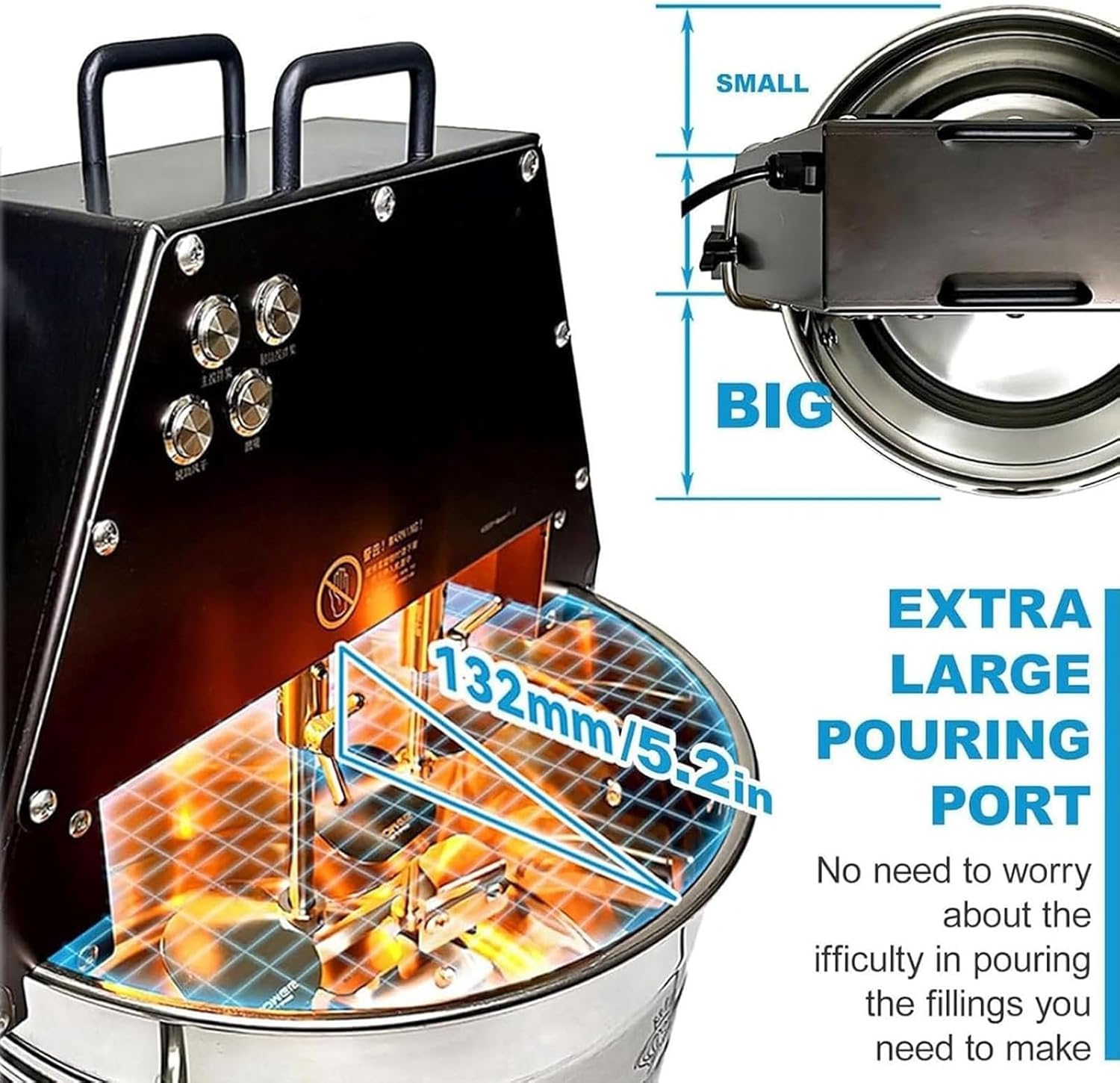 Stand Automatic Blender,With Auxiliary Fan,Air Volume Of 400L Per Minute,10 Large Capacity,Supports Gas Stove Heating Stirring (110v)